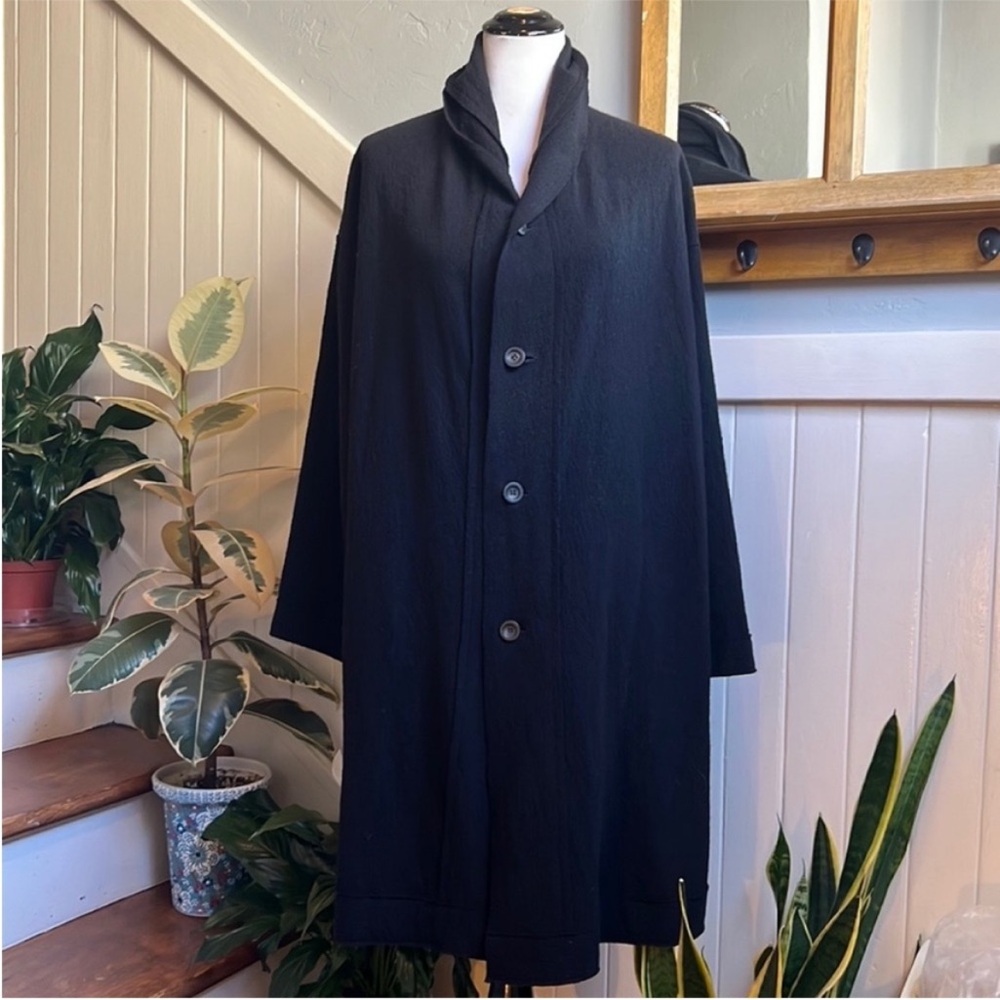Classic Black Women's Coat - Elegant Long Jacket
